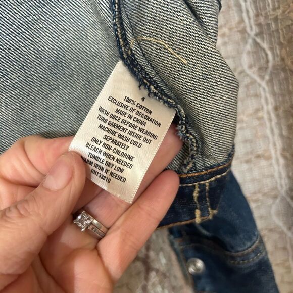 P.S by aeropostale girls 4 denim jacket - Picture 4 of 6